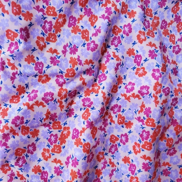 NWOT Women's Large One Piece coverage swimsuit Floral Print Tiny print - Picture 5 of 9